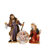Twelve Piece Hand Painted Resin Nativity Set with Wood Stable by Marolin Manufaktur