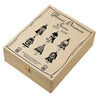Six Annual Bells in Wooden Box by Inge Glas of Germany