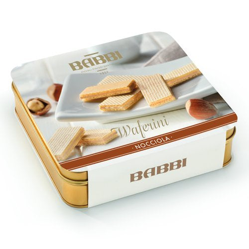 BABBI Waferini Gold Tin Hazelnut Cream Filled Wafers