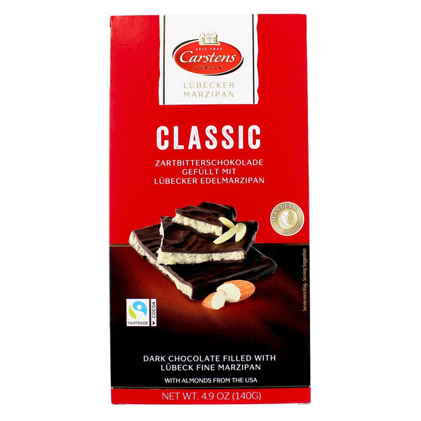 Carstens Dark Chocolate Lubecker Marzipan Bar