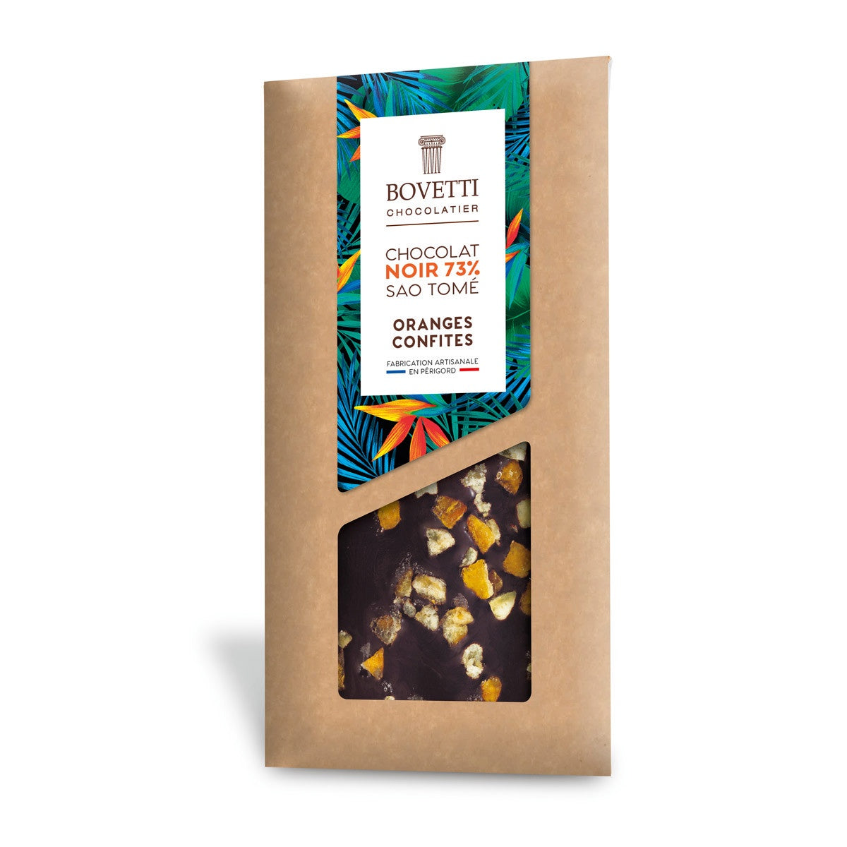 Bovetti Dark Chocolate Candied Orange Bar