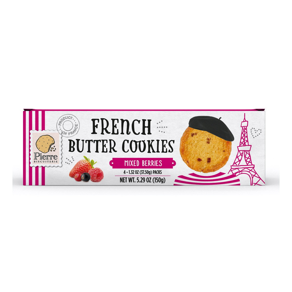Pierre Biscuiterie Butter Cookies With Mixed Berries
