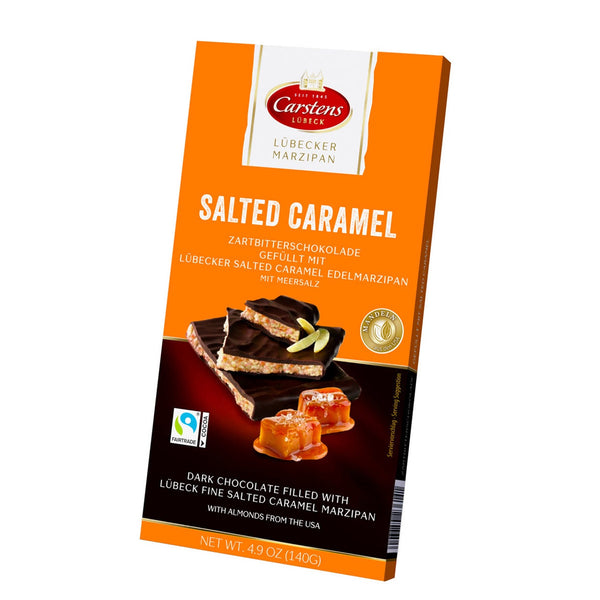 Carstens Dark Chocolate Salted Caramel LubeckerMarzipan Tablet