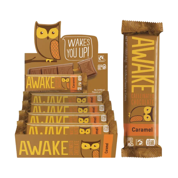 Awake Caffeinated Caramel Chocolate Bars
