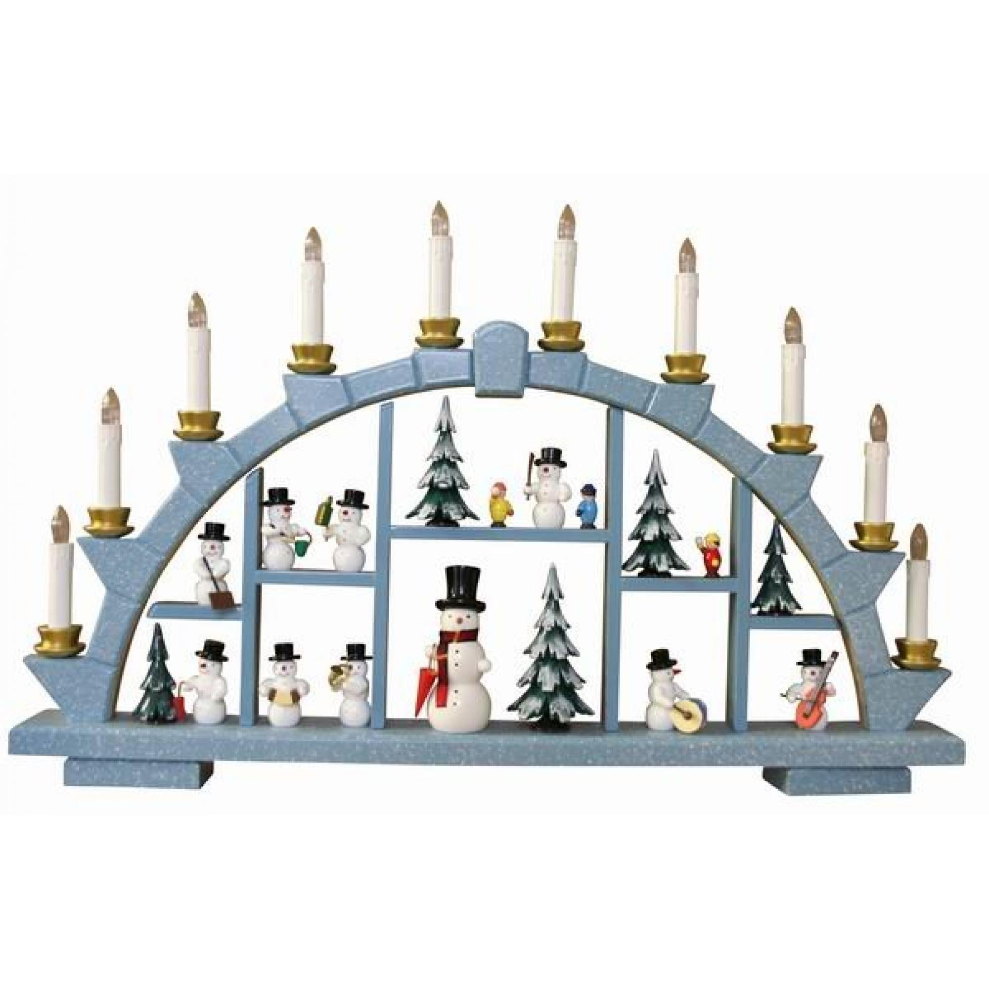 Snowman Smoker and Figures only by Holzkunst Gahlenz