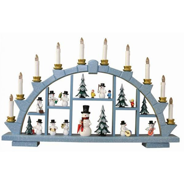 Snowman Smoker and Figures only by Holzkunst Gahlenz