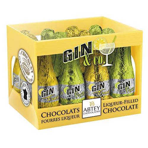 Abtey Gin Fizz And Gin Tonic Chocolate Liqueur-Filled Bottles Crate