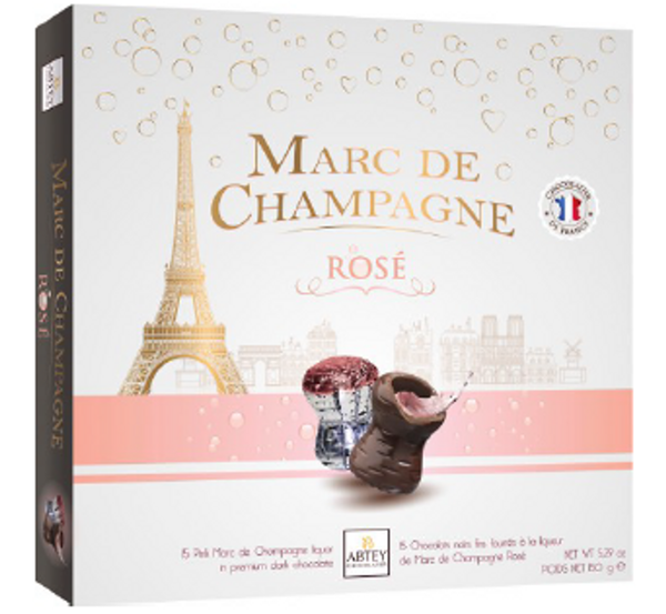 Abtey Marc De Champagne Rose Dark Chocolate Corks