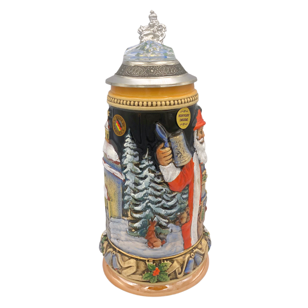 Santa Claus at the Silent Night Chapel Stein with Crystal Lid by King Werk GmbH and Co