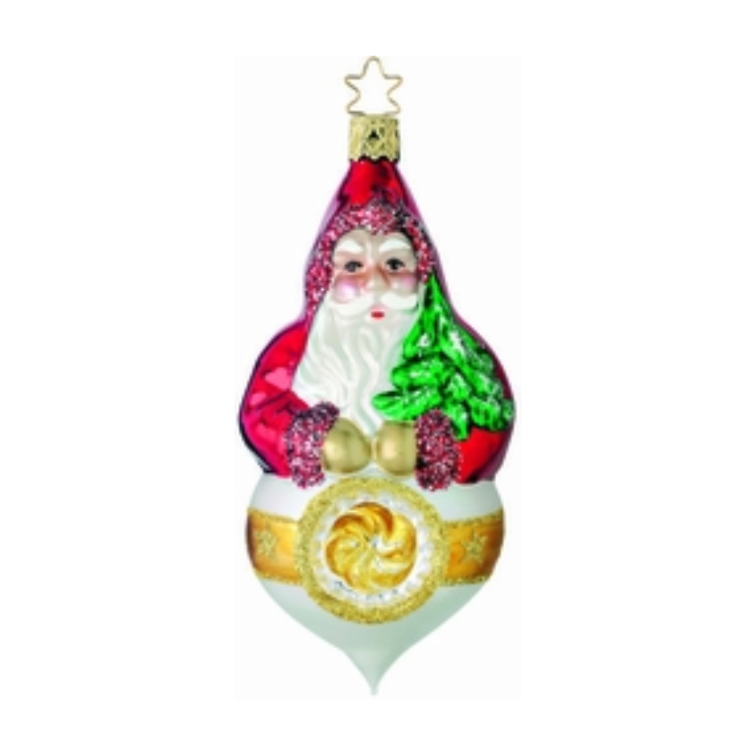 Santa Reflection Ornament by Inge Glas of Germany