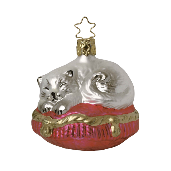 Silver Christmas Cat Nap by Inge Glas of Germany