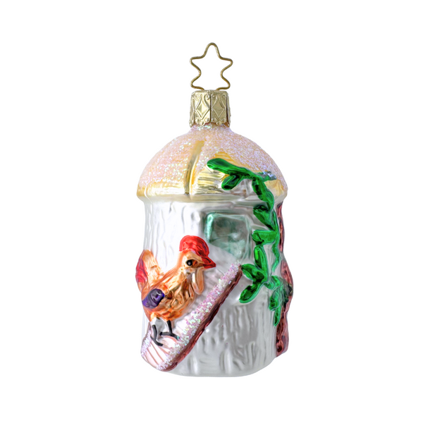 Rooster at the Hen House Ornament by Inge Glas of Germany