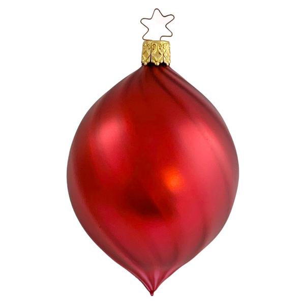 Mercury Glass Olive, burgundy, matte by Inge Glas of Germany