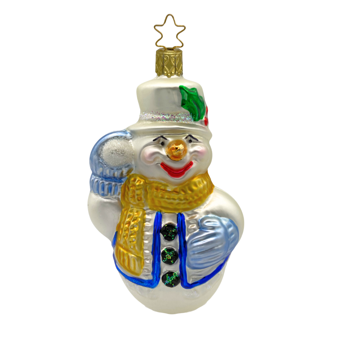 Snowman with Snow Ball by Inge Glas of Germany
