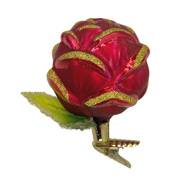 Clip-On Rose, pink and red by Inge Glas of Germany
