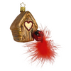 Welcome Home Bird, Cardinal on Birdhouse by Inge Glas of Germany