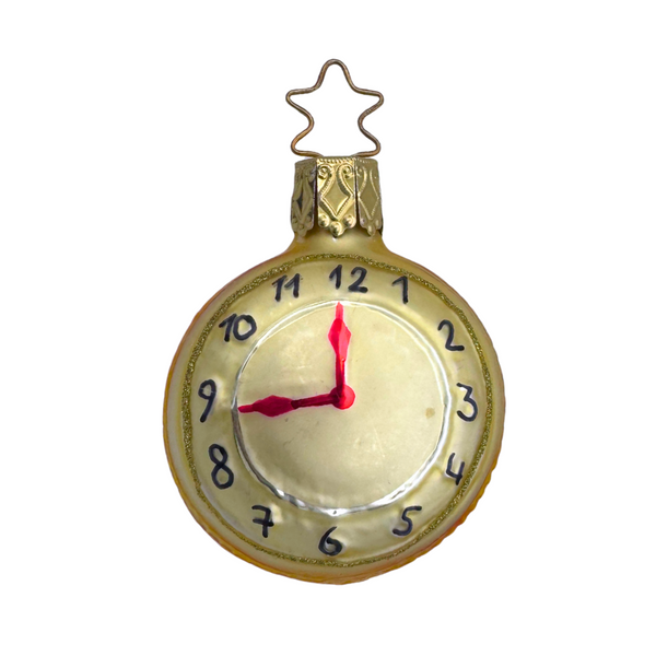 Round Pocket Watch Ornament by Inge Glas of Germany