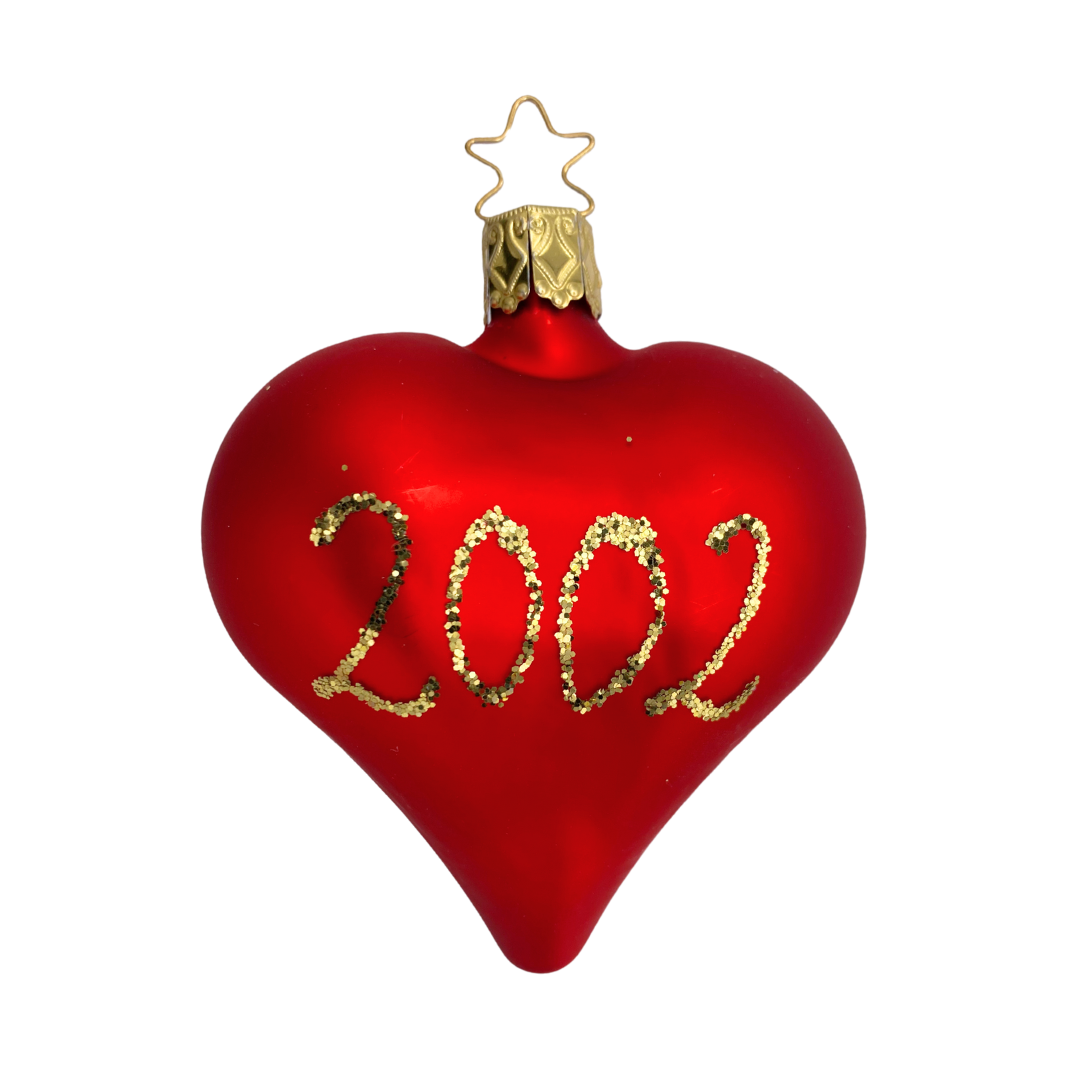 2002 Anniversary/Birthday Heart by Inge Glas of Germany
