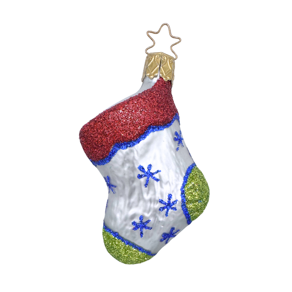 Stocking, red white green by Inge Glas of Germany