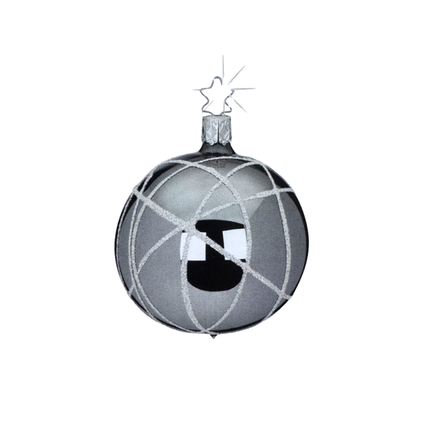 Strings Ball, tin shiny, 6cm, by Inge Glas of Germany