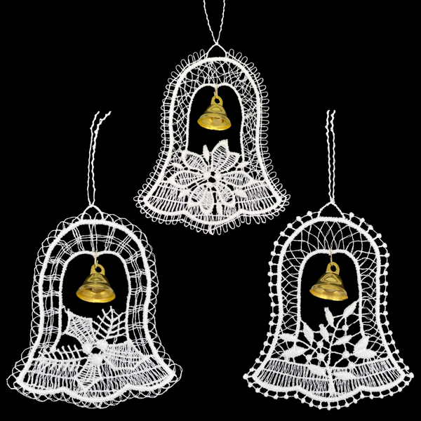 Bell Lace Ornament with Brass Bell by StiVoTex Vogel