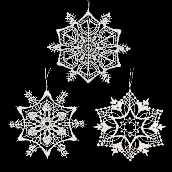 White Snowstar Lace Ornament by StiVoTex Vogel