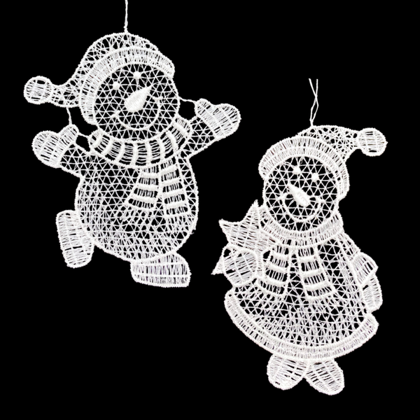 Lace Snowmen by StiVoTex Vogel