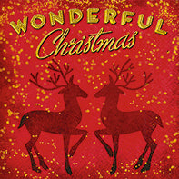 Wonderful Christmas Cocktail Size Paper Napkins