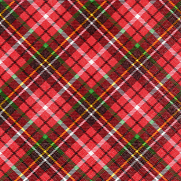 Tartan Red Paper Luncheon Size Paper Napkins
