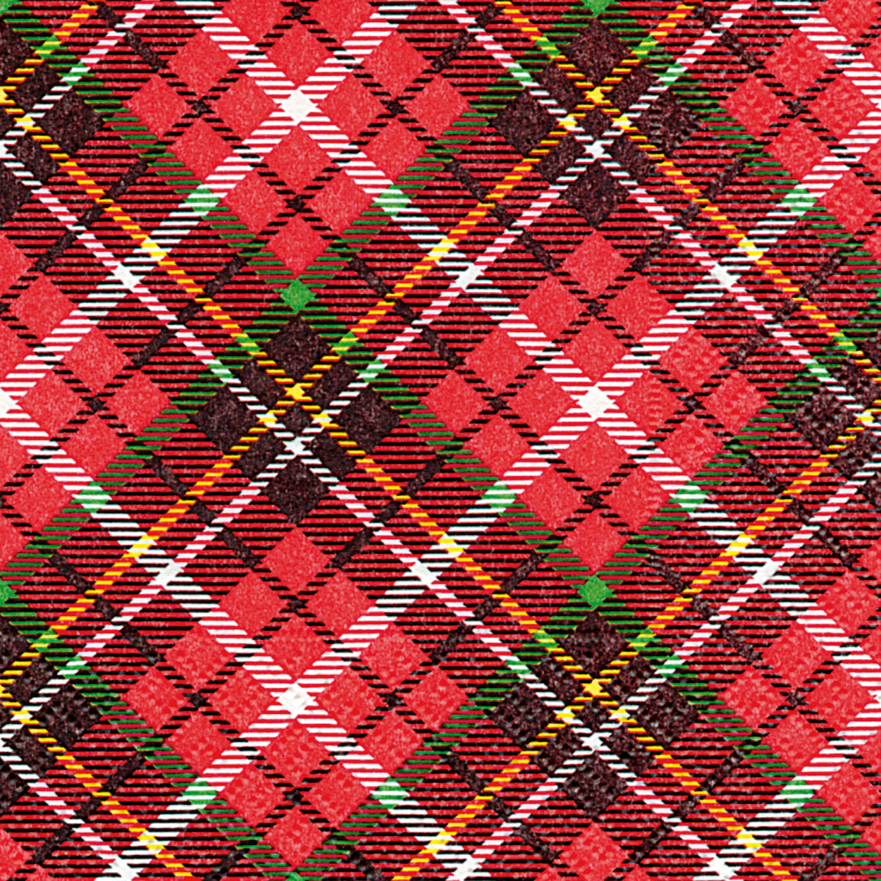 Tartan Red Paper Cocktail Size Paper Napkins