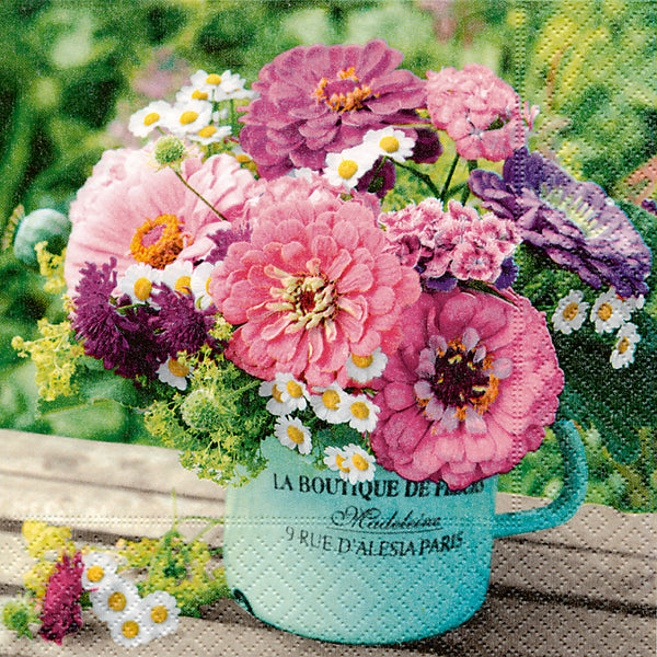 Bouquet de Jardine Paper Luncheon Size Paper Napkins