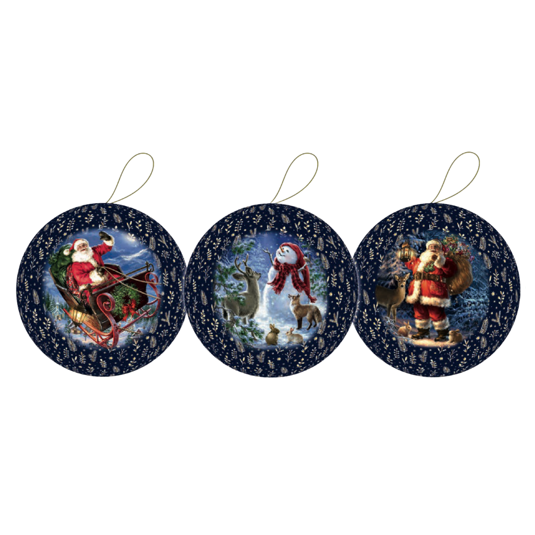 10 cm Blue Christmas Gift Bauble by Nestler GmbH