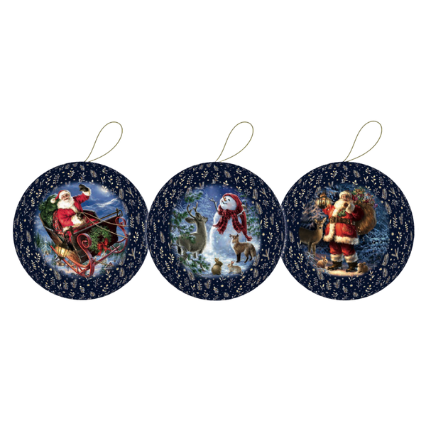 10 cm Blue Christmas Gift Bauble by Nestler GmbH