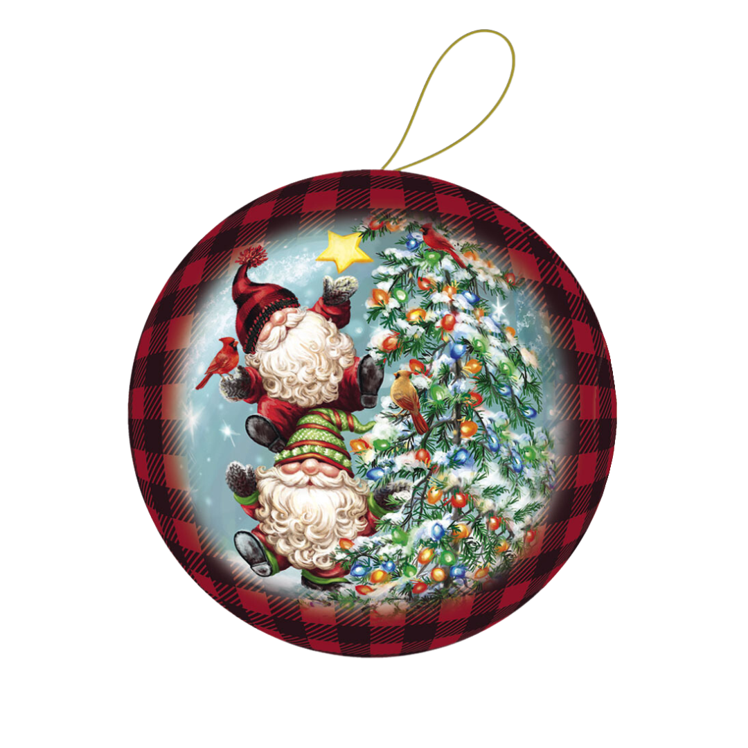 8 cm  Christmas Gnomes Gift Bauble by Nestler GmbH