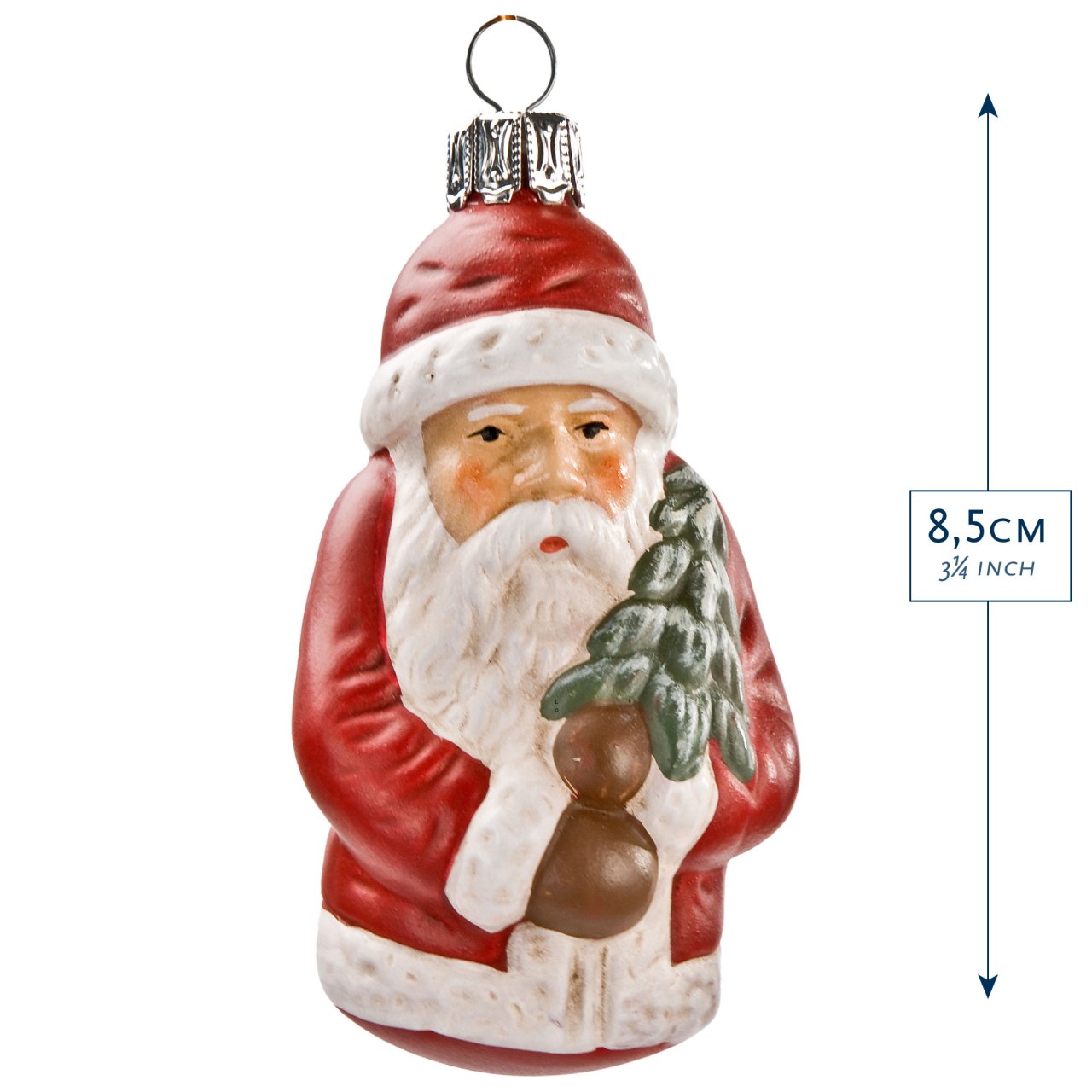 Santa Paper Mache Ornament by Marolin Manufaktur