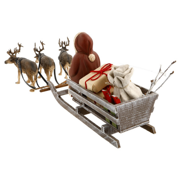 Santa Claus on Reindeer Sleigh by Marolin Manufaktur