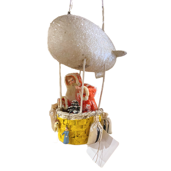 One of Kind Santa in Zeppelin Paper Mache Figurine by Werner Brauer in Hannover