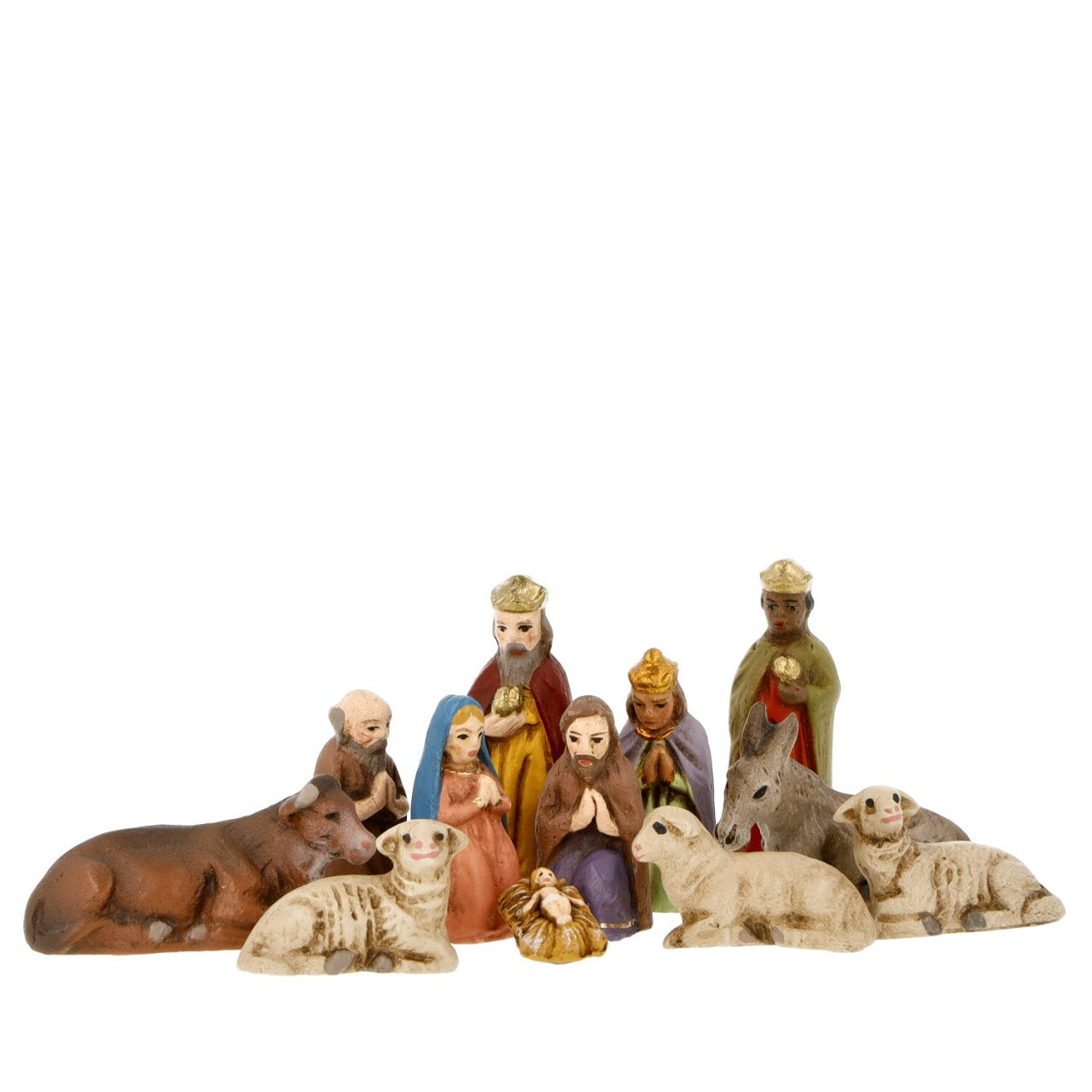 Twelve Piece Nativity Set with Stable, 3.5cm scale by Marolin Manufaktur