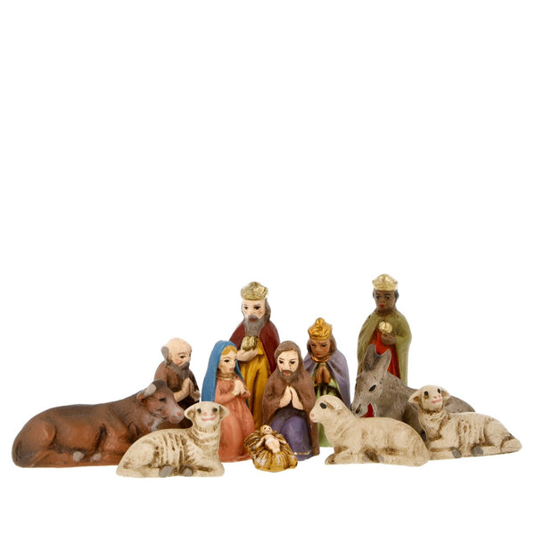 Twelve Piece Nativity Set with Stable, 3.5cm scale by Marolin Manufaktur