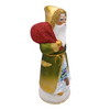 Santa with Sack, Papier Mache Candy Container, olive ombre with woodland scene by Ino Schaller