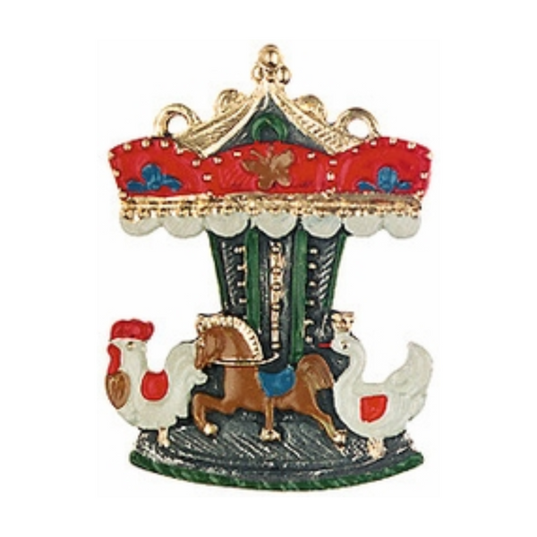Carousel Pewter Ornament by Kuehn Pewter