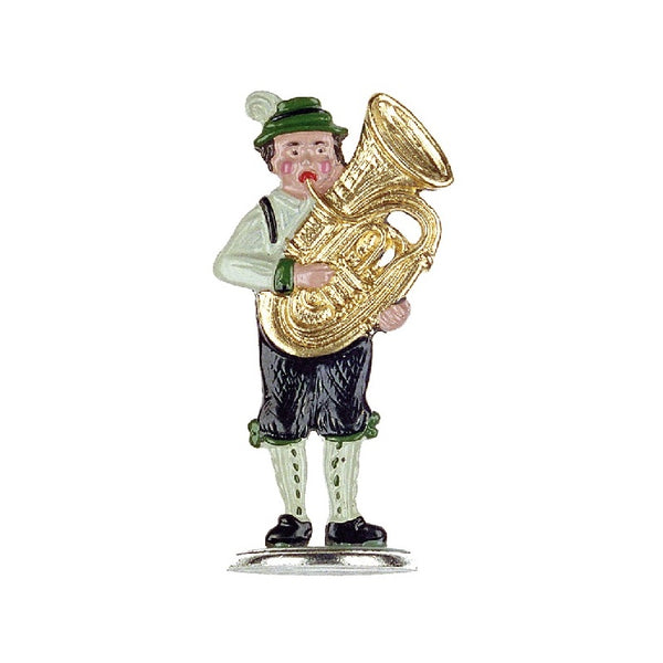 Tuba Player, standing pewter figure