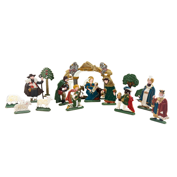 15 Piece Standing Nativity Set by Kuehn Pewter