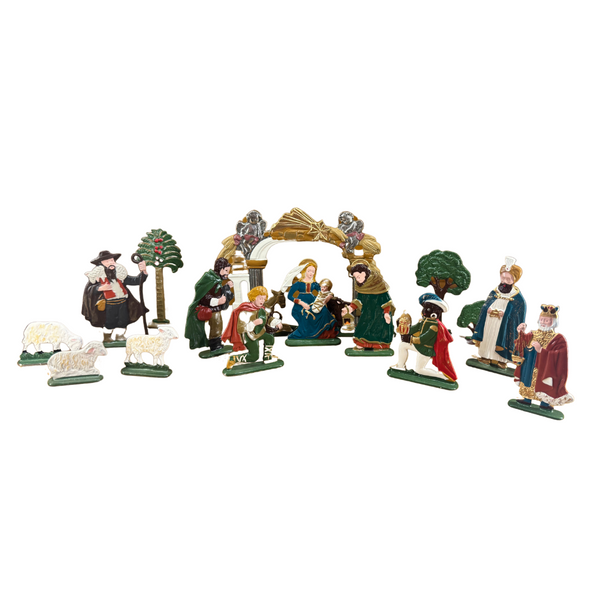 Nativity, 15pc standing set by Kuehn Pewter