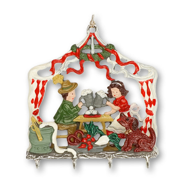 Beer Garden, Painted on Both Sides Pewter 3D Pewter Ornament by Kuehn
