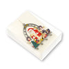 Santa with List and Angels, Painted on Both Sides Pewter 3D Pewter Ornament by Kuehn