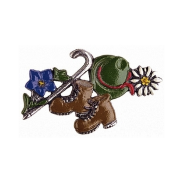 Boots, Hat and Cane Pin by Kuehn Pewter