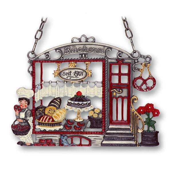 Bakery Hanging Pewter Picture by Kuehn Pewter