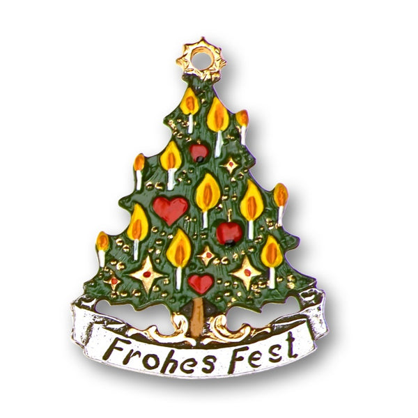 Happy Holidays Tree Pewter Ornament by Kuehn Pewter