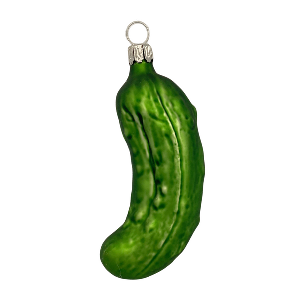Pickle, 4", olive green matte, by Old German Christmas